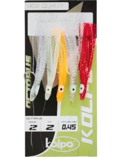 Kolpo Octopus 11.5 cm Montati con Amo Filosa 2 mt Esche Artificiali Kolpo