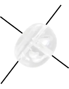 Kolpo Round Cross Bead 10 pcs