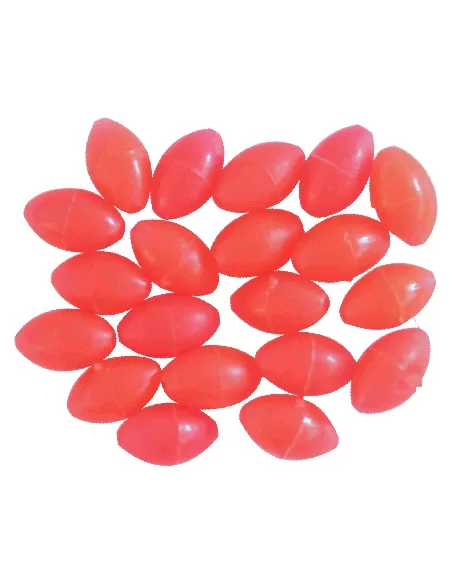 Kolpo Oval Beads Red Perline Ovali Rosse Fluo 20pz Minuteria Kolpo