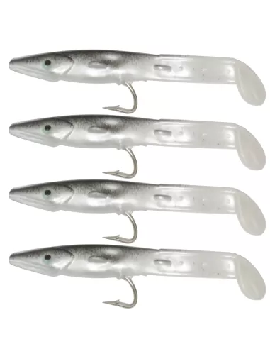 Kolpo Fantastic Eel Naturali Anguillina Siliconca con Amo 4 pz  Esche Artificiali Kolpo