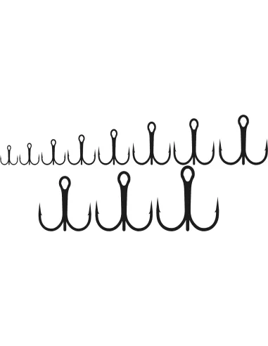 Lineaeffe Ancorette Black Nickeled con Occhiello Ami da pesca Lineaeffe
