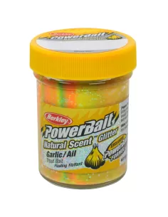 Berkley Powerbait Glitter Trout Bait Rainbow Pastella per Trote Aglio Esche da pesca Berkley