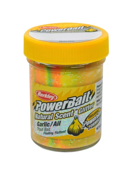 Berkley Powerbait Glitter Trout Bait Rainbow Pastella per Trote Aglio Esche da pesca Berkley