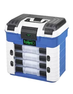 Kolpo Super Box 4 Scatole e Grande Vano Porta Accessori da Pesca Cassette Pesca Kolpo