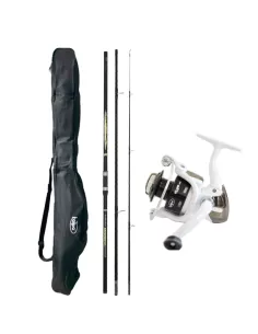 Kit da Pesca Surfcasting Canna tre Sezioni 4.20 Mulinello e Fodero Kit da pesca Kolpo
