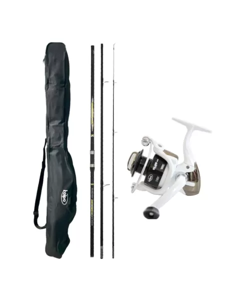 Kit da Pesca Surfcasting Canna tre Sezioni 4.20 Mulinello e Fodero Kit da pesca Kolpo