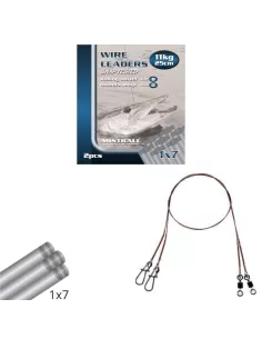 Mistral Cavetti Acciaio 1x7 11 kg con Girella Rolling e Moschettone 2pz Minuteria Mistrall
