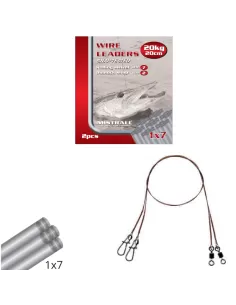 Mistral Cavetti Acciaio 1x7 20 kg con Girella Rolling e Moschettone 2pz Minuteria Mistrall