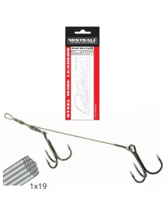 Mistrall Cavetto Acciaio con Doppia Ancoretta 1x19 1pz Ami da pesca Mistrall