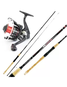Kit Spinning Canna in Carbonio 2.10 Mulinello 6 bb Bobina in Alluminio Kit da pesca Kolpo