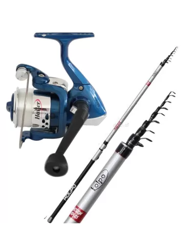 Kit Pesca Trota Lago Canna in Carbonio Mulinello e filo Kit da pesca Tatler