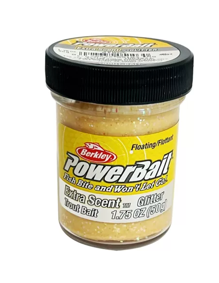 Berkley Powerbait Glitter Trout Bait Pasta Yellow - fishing tackle