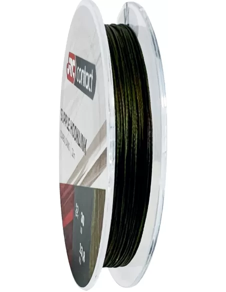 Jrc Contact Supple Hooklink Treccia a Trama Fitta 22 mt Colore Camo Fili da pesca Jrc
