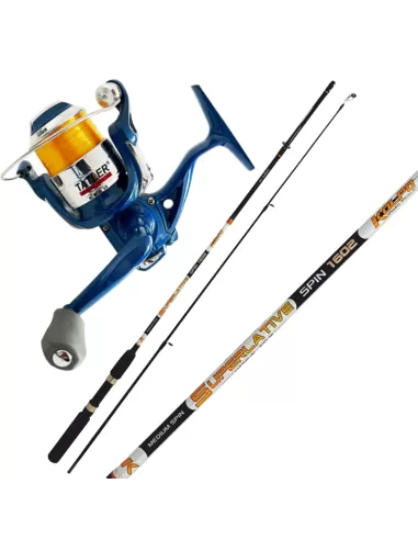 Combo Spinning Canna 3 20 gr Mulinello e Filo Kit da pesca Tatler