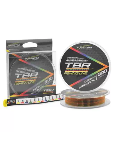 Tubertini TBR Monofilo da Pesca Multicolor 300 mt Variazione Colore Ogni 20 mt Fili da pesca Tubertini