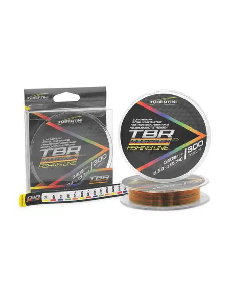 Tubertini TBR Monofilo da Pesca Multicolor 300 mt Variazione Colore Ogni 20 mt Fili da pesca Tubertini