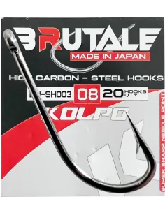 Kolpo Brutale BN-SH Fishing Hooks Carbon Steel With Eyelet Robust 20 pcs 