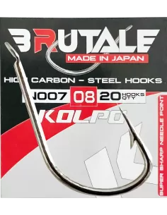 Kolpo Brutale N007 Fishing Hooks Carbon Curve Wide Stem Medium 20 pcs 