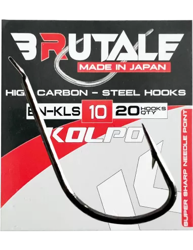Kolpo Brutale BN-KLS Ami da Pesca Carbonio Black Nik Gambo Medio 20 pz Ami da pesca Kolpo
