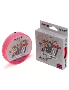 Akami Shock Leader Tapered Chikara Ito 15 mt 11 pcs Pink
