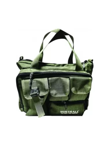 Mistrall Borsa Porta Accessori da pesca SH14 Verde Multi Tasca Borse da pesca Mistrall