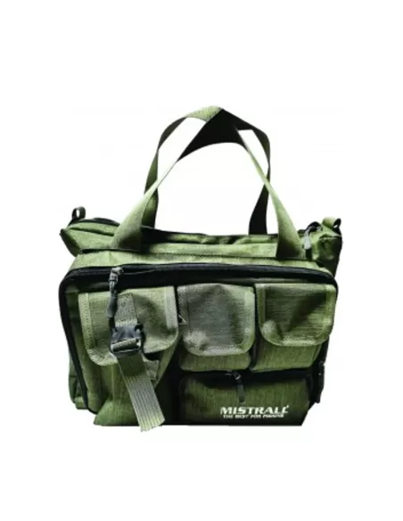 Mistrall Borsa Porta Accessori da pesca SH14 Verde Multi Tasca Borse da pesca Mistrall