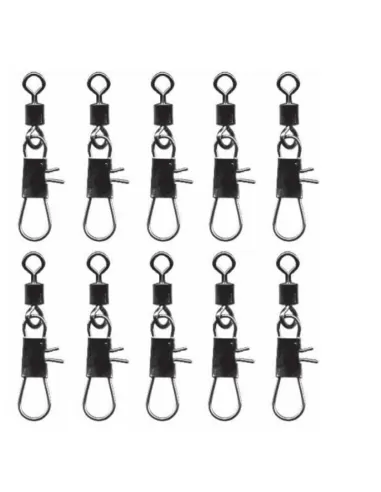 Mistrall Girelle da Pesca Rolling con Moschettone Interlock 10 pz Minuteria Mistrall