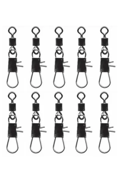 Mistrall Girelle da Pesca Rolling con Moschettone Interlock 10 pz Minuteria Mistrall