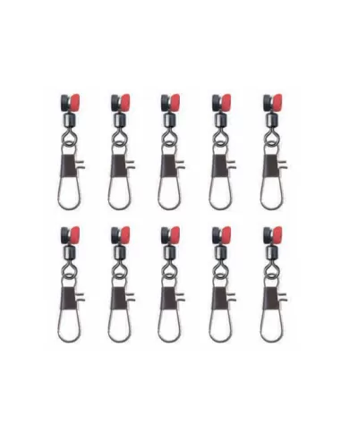 Mistrall Attacco Scorrevole Con Girella Rolling e Moschettone Interlock 10pz Minuteria Mistrall