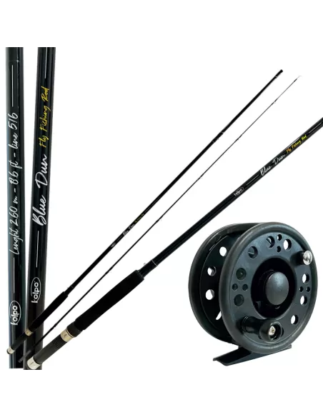 Kolpo Kit Pesca a Mosca Con Canna e Mulinello Pesca a mosca Kolpo