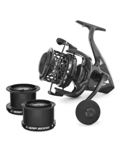 Tubertini C-SRF Mulinello Surfcasting in Carbonio 6+1 cuscinetti con 3 bobine – Prestazioni top Mulinelli da Pesca Tubertini