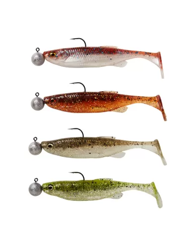 Savage Gear Fat Minnow T-Tail RTF Kit 4 Pesce Esca Spinning Armato 7.5cm 5 gr Esche Artificiali Savage Gear