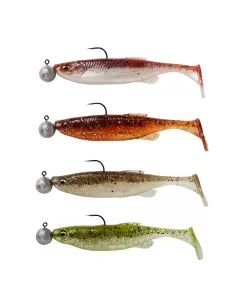 Savage Gear Fat Minnow T-Tail RTF Kit 4 Pesce Esca Spinning Armato 9cm 7gr Esche Artificiali Savage Gear