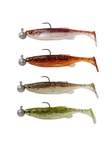 Savage Gear Fat Minnow T-Tail RTF Kit 4 Pesce Esca Spinning Armato 9cm 7gr Esche Artificiali Savage Gear