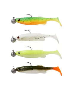 Savage Gear Fat Minnow T-Tail RTF Kit 4 Fish Bait Spinning Armed 7.5cm 5 gr 