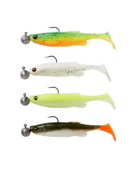 Savage Gear Fat Minnow T-Tail RTF Kit 4 Pesce Esca Spinning Armato 7.5cm 5 gr Esche Artificiali Savage Gear