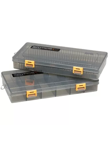 Savage Gear Flat Lure Box Smoke Kit 2 pz 23x11x3.5 cm Scatole Porta Artificiali e Minuteria Cassette Pesca Savage Gear