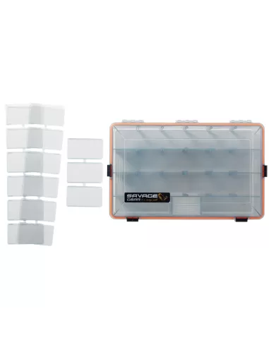 Savage Gear WP Lurebox 6b Smoke Scatola Porta Artificiali 35.5X23X9.2 cm Cassette Pesca Savage Gear