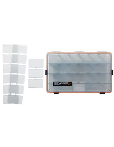 Savage Gear WP Lurebox 6b Smoke Scatola Porta Artificiali 35.5X23X9.2 cm Cassette Pesca Savage Gear