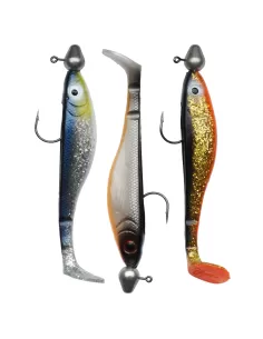 Abu Garcia McPrey 3 Artificiali per Teste Piombate Completi Clear Waters 12 mm Siliconici Abu Garcia