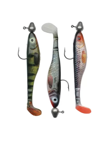 Abu Garcia McPrey 3 Artificiali per Teste Piombate Completi Real Series 12 mm Esche Artificiali Abu Garcia