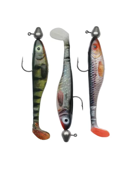 Abu Garcia McPrey 3 Artificiali per Teste Piombate Completi Real Series 12 mm Esche Artificiali Abu Garcia