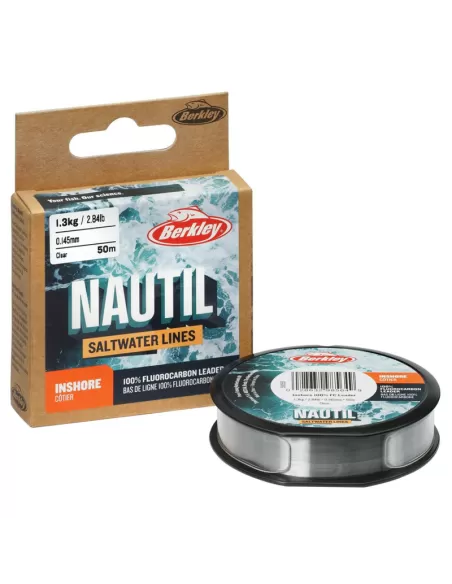 Berkley Nautil Inshore Fluorocarbon 50 mt Colore Clear Fili da pesca Berkley