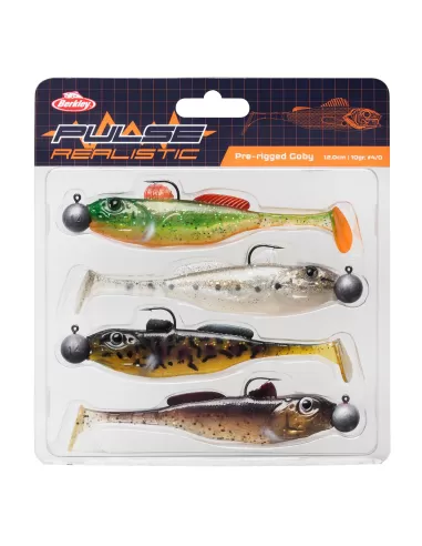 Berkley Pulse Realistic Goby Prerigged 4 pz 70 mm Esche Artificiali Berkley
