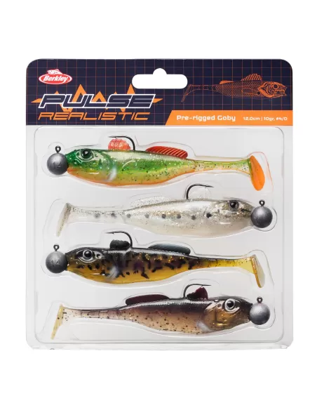 Berkley Pulse Realistic Goby Prerigged 4 pz 70 mm Esche Artificiali Berkley