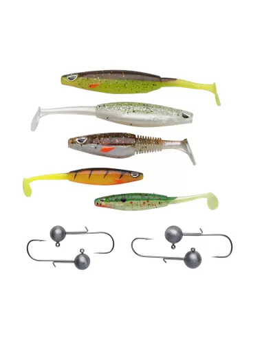 Berkley Sick Zander Pack 9 pz Kit Completo per la Pesca a Spinning Esche Artificiali Berkley