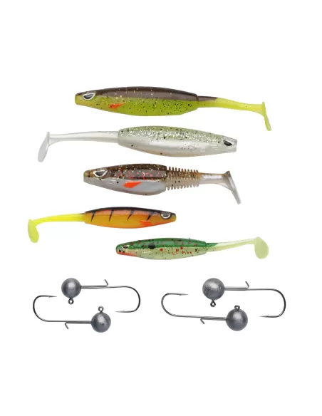 Berkley Sick Zander Pack 9 pz Kit Completo per la Pesca a Spinning Esche Artificiali Berkley