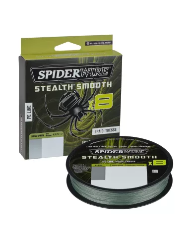 Spiderwire Stealth Smooth8 X8 PE Braid Trecciato 8 Capi 150mt Fili da pesca Spiderwire