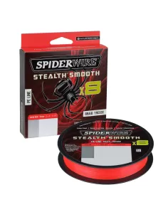 Spiderwire Stealth Smooth8 X8 PE Braid Trecciato 8 Capi 300mt Red Fili da pesca Spiderwire