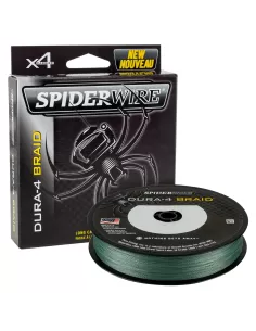 Spiderwire Dura 4 Capi Treccia da Pesca 150 mt Verde Scuro Fili da pesca Spiderwire